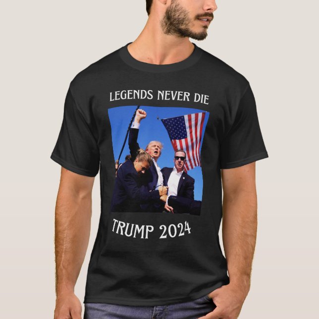 Camiseta lendas nunca morrem de trump 2024 (Frente)