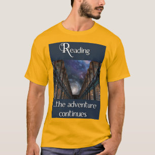 Camiseta Lendo, a aventura continua