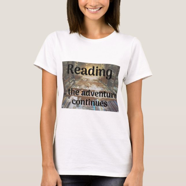 Camiseta Lendo, a aventura continua (Frente)