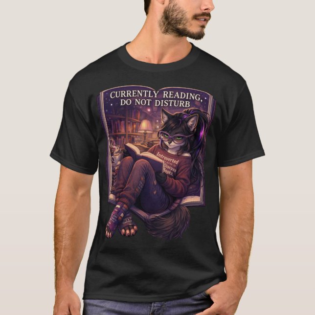 Camiseta Lendo Atualmente, Não Perturbe (Frente)