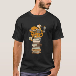 Camiseta Lendo Café De Octopus Tea E Presente De Livros