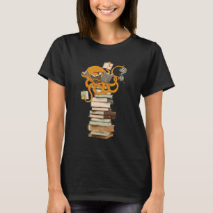 Camiseta Lendo café de polvo e presente de livros