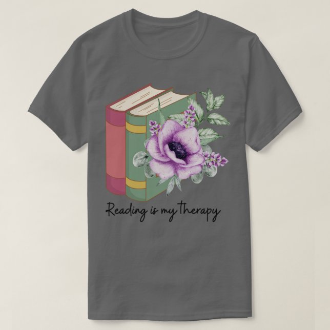 Camiseta Lendo é minha terapia 17 (Frente do Design)
