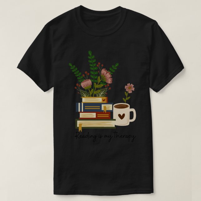 Camiseta Lendo é minha terapia 21 (Frente do Design)