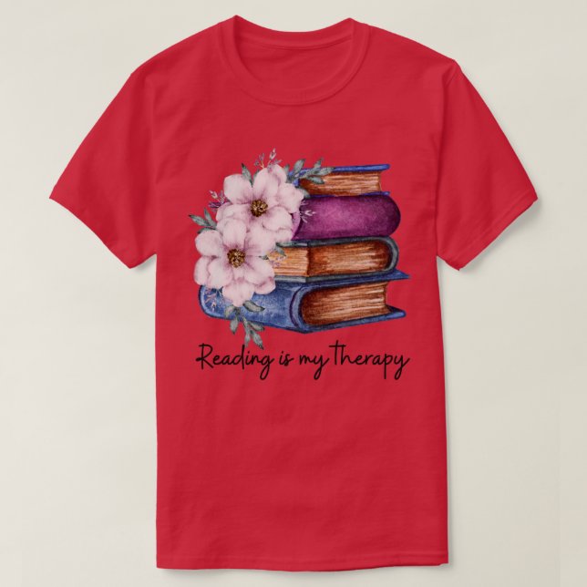 Camiseta Lendo é minha terapia 26 (Frente do Design)