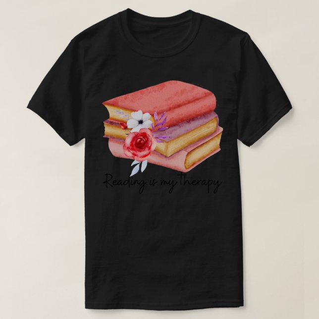 Camiseta Lendo é minha terapia 64 (Frente do Design)