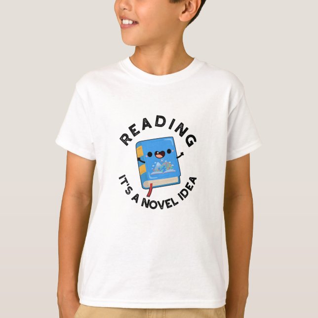 Camiseta Lendo É uma nova ideia Engraçado Livro (Frente)