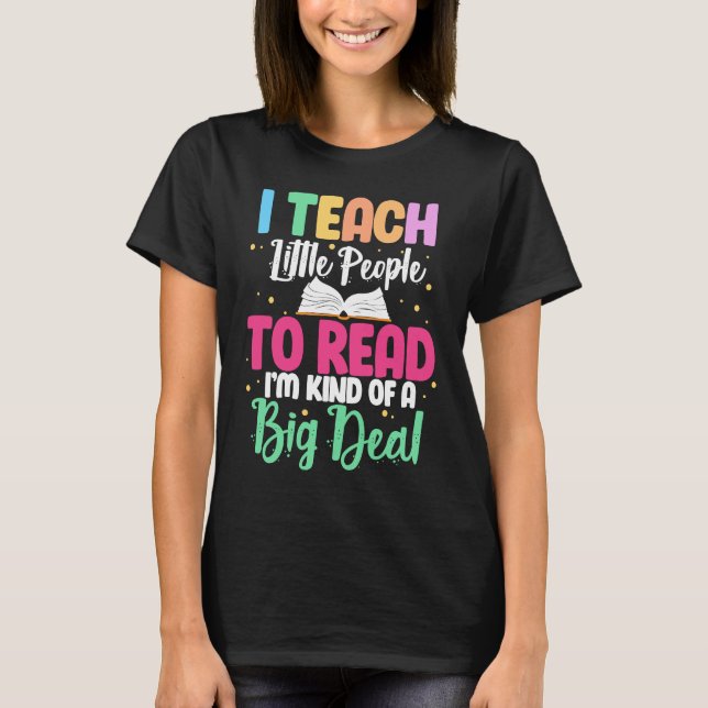 Camiseta Lendo Leitor De Livros De Professores Eu Ensino Pe (Frente)