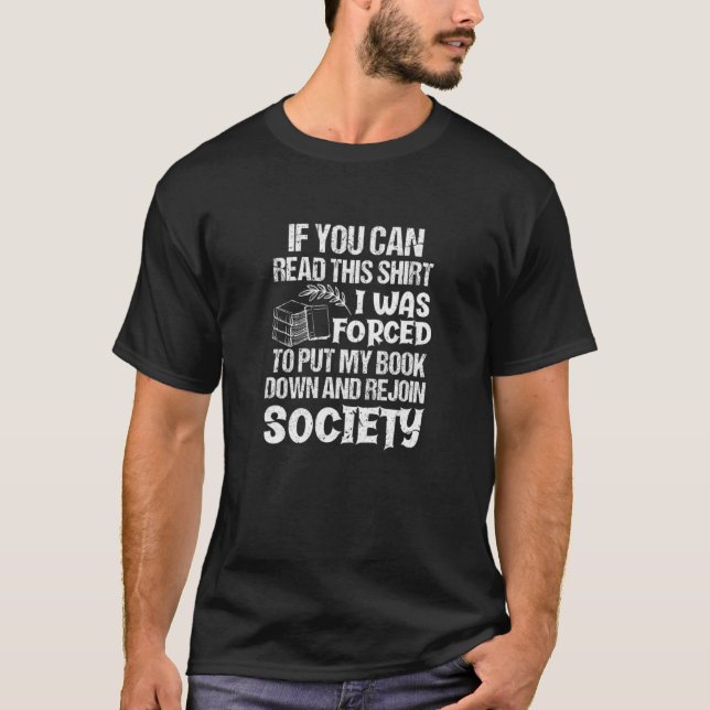 Camiseta Lendo Lido Que Fui Forçado A Colocar Minha Vint De (Frente)
