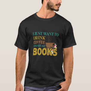 Camiseta Lendo livro de aventuras os leitores bebem café li