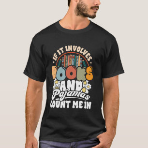 Camiseta Lendo Livros Envolvidos Pijamas Contar-Me Livro