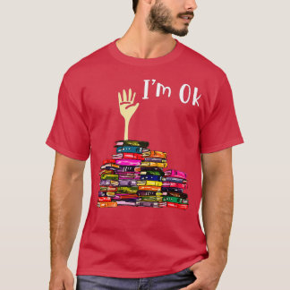 Camiseta Lendo Nerd de Leitor de Bibliotecas de Livros Esto