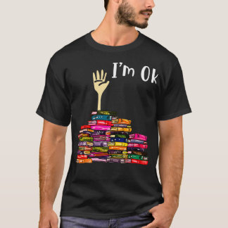 Camiseta Lendo Nerd De Leitura De Bibliotecas De Livros Im 