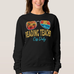 Camiseta Lendo Professora Em Descanso Óculos De Sol Feliz D