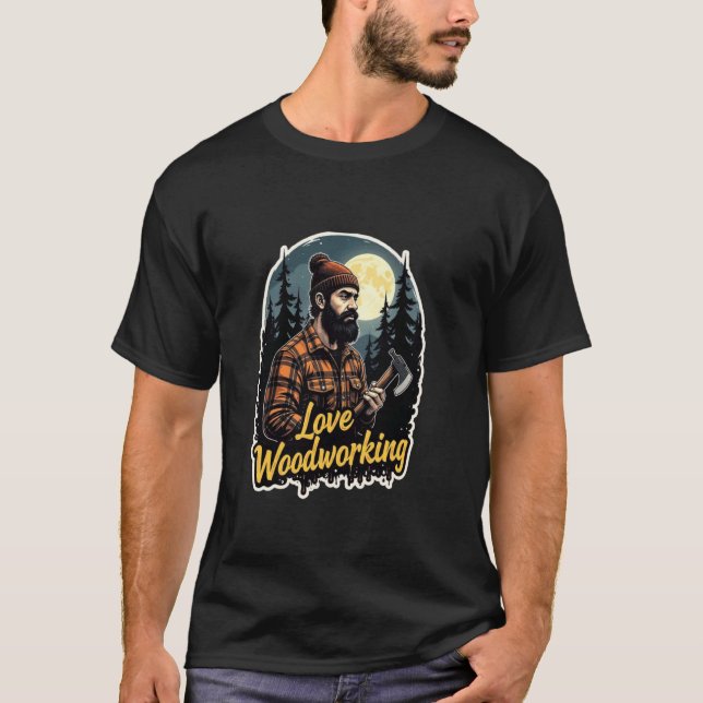 Camiseta lenhador ama marcenaria (Frente)