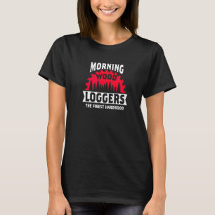 Camiseta Lenhadores Madeira Matinal Trabalhador De Madeira