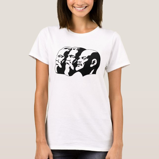 Camiseta Lenin, Marx, Engels, União Soviética, Comunismo (Frente)
