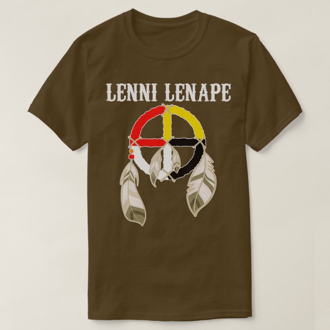 Camiseta Lenni Lenape Delaware Índios Americanos Nativos Me (Frente do Design)