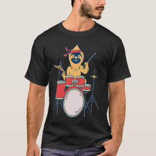 Camiseta Lenta Drummer Sloth Heavy Metal Say Doom Metal