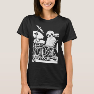 Camiseta Lenta Drummer Sloth Heavy Metal Say Doom Metal