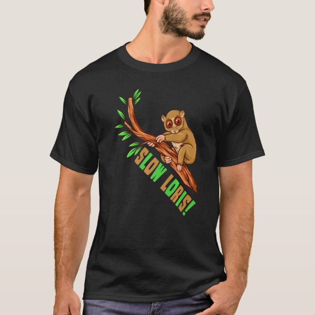 Camiseta Lentidão Loris Plumbloris Primate Macaco Ape (Frente)