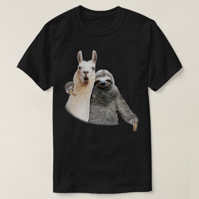 CAMISETA LENTO E LLAMA MELHORES PAIS ENGRAÇADOS (Frente do Design)