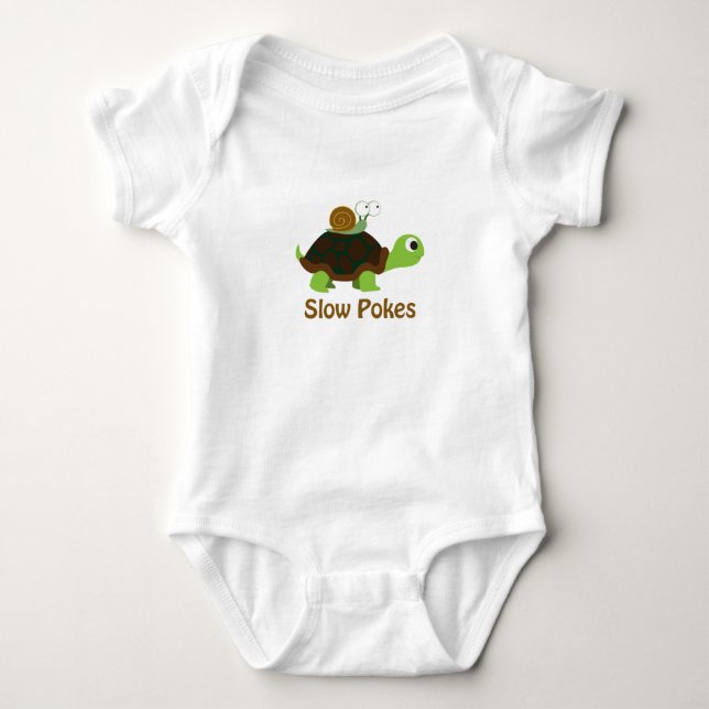 Camiseta Lento Pokes Tartaruga e Caracol (Frente)