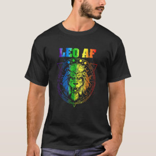 Camiseta Leo Af Lion Lgbt Para O Zodi De Agosto E Julho De