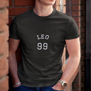 Camiseta Leo   Aniversário Negro