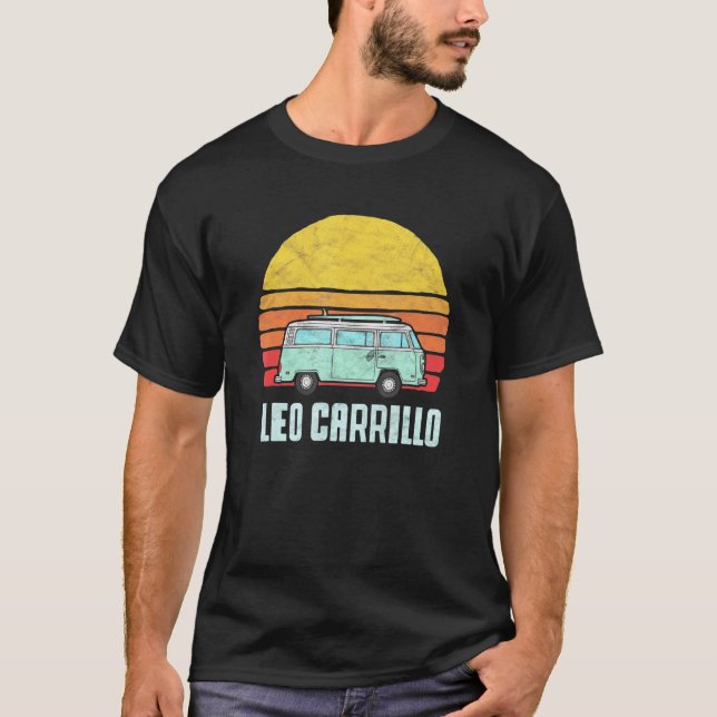 Camiseta Leo Carrillo Beach Hippie Van California Surfer (Frente)