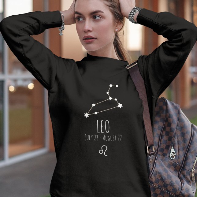 Camiseta Leo | Constelação Zodiac Personalizada (Criador carregado)