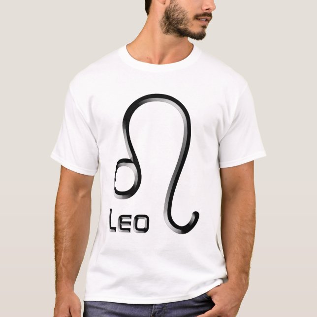 Camiseta LEO, Design abstrato do Sinal Zodíaco, (Frente)