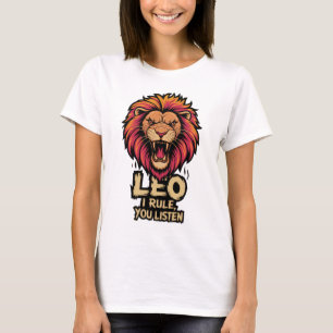 Camiseta Leo: Eu Regra, Você Escute Uma Citação Engraçada D