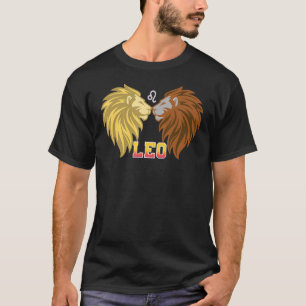 Camiseta Leo Facts Astrology Lion Zodiac Sinal Aniversário