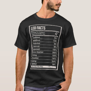 Camiseta Leo Facts Roupa Para Homens E Mulheres Engraçado Z