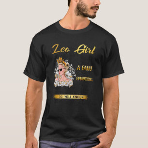 Camiseta Leo Girl Aniversário Rainha Zodiac Sinal Horoscópi