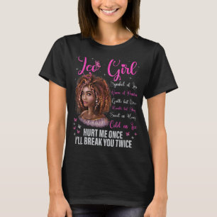 Camiseta Leo Girl Black Queen Zodiac Aniversário Afro Natur