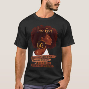 Camiseta Leo Girl For Black Women Melanin Afro Queen