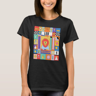 Camiseta Leo Horoscope Abstrato Zodiac Símbolos Místicos