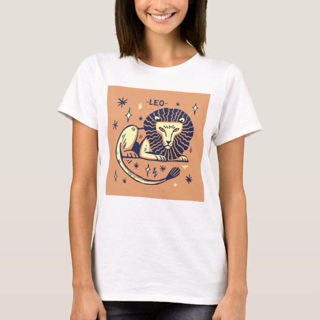 Camiseta Leo Lion Horoscope T Shirt (Frente)