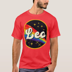 Camiseta Leo Rainbow No Espaço Vintage GrungeStyle