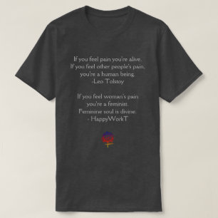 Camiseta Leo Tolstoy Citação e Feminismo