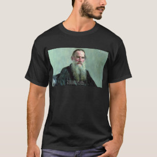 Camiseta Leo Tolstoy "Não Sei nada" Citação GIfts Cartões C