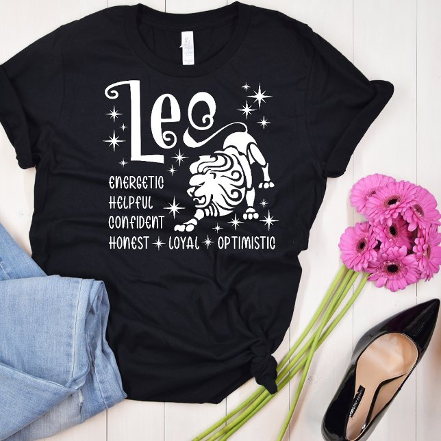 Camiseta Leo Zodiac - Sinal Horoscópio Traços de Personalid (Criador carregado)