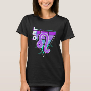 Camiseta Leo Zodiac Sinal Vaporwave Aestética 80s 90s para 