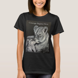 Camiseta Leoa e Filhote - A Coragem Começa Aqui