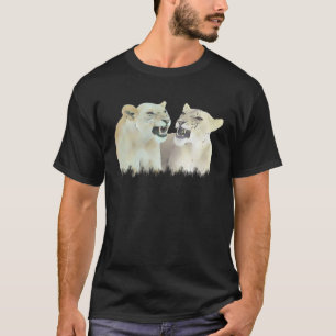 Camiseta Leoa  Leoa  Gato Predador  Gato  África