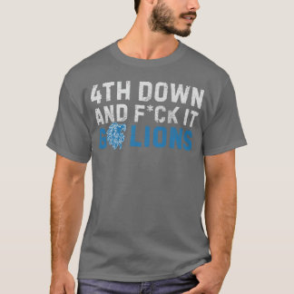 Camiseta Leões de Detroit 4º Down e F ck It Vá Leões M5225