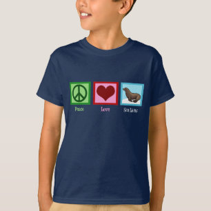Camiseta Leões de mar do amor da paz
