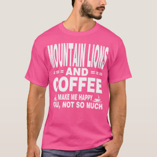 Camiseta Leões De Montanha E Café Me Fazem Feliz